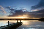 Tranquil sunrise at Lauwersmeer